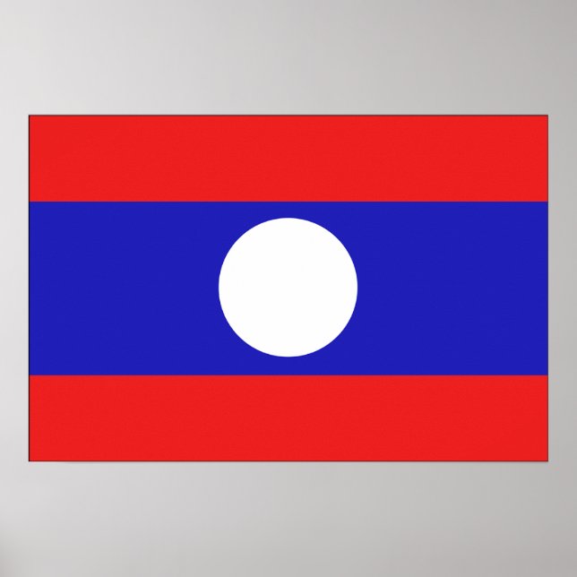 Pôster Bandeira Laos (Frente)