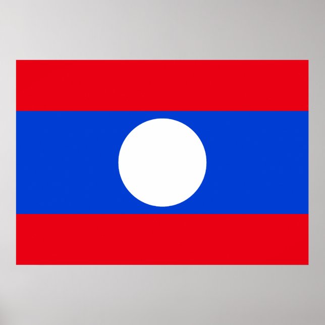 Pôster Bandeira Laos (Frente)