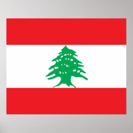 Poster Bandeira Libanesa (Bandeira do Líbano)