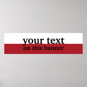 Pôster Bandeira lisa do Polônia