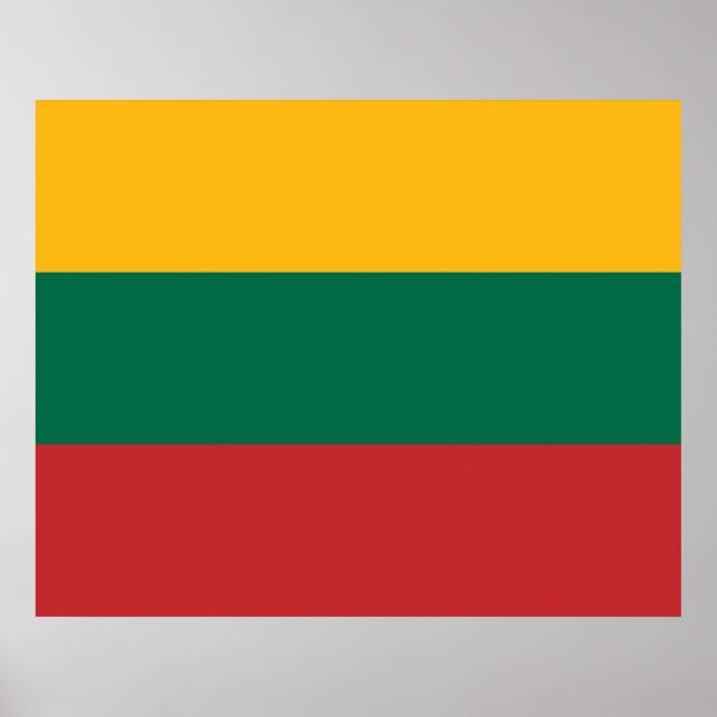 Poster Bandeira lituana (Frente)