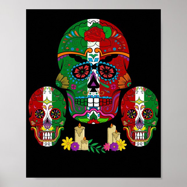 Poster Bandeira mexicana: Dia de Los Muertos (Frente)