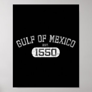 Poster Bandeira Mexicana Do Golfo Do México Est 1550
