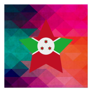 Pôster Bandeira moderna de Burundi