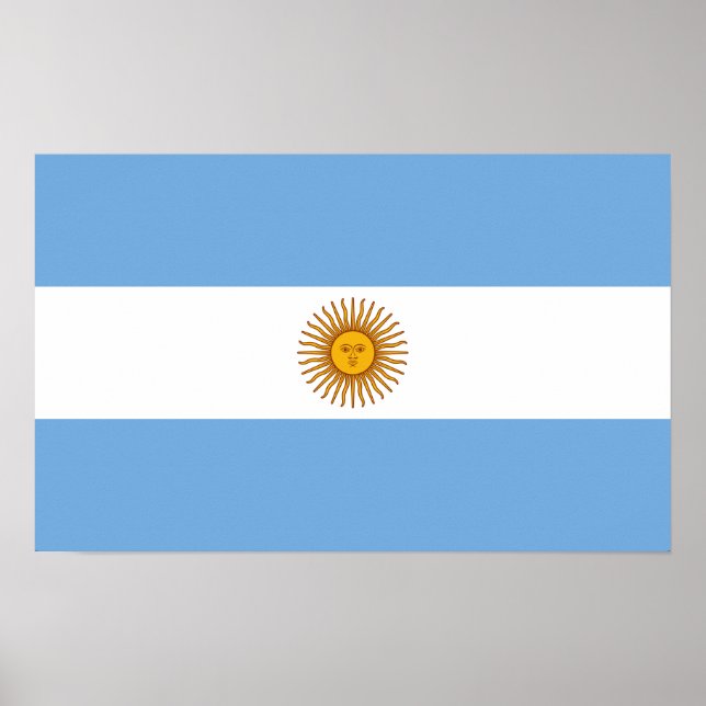 Pôster Bandeira Nacional da Argentina (Frente)