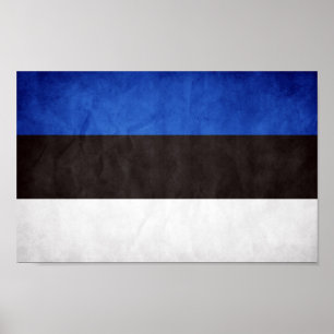 Pôster Bandeira Nacional da Estônia