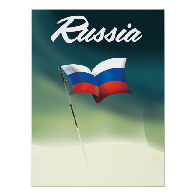 Pôster Bandeira Nacional da Rússia (Frente)