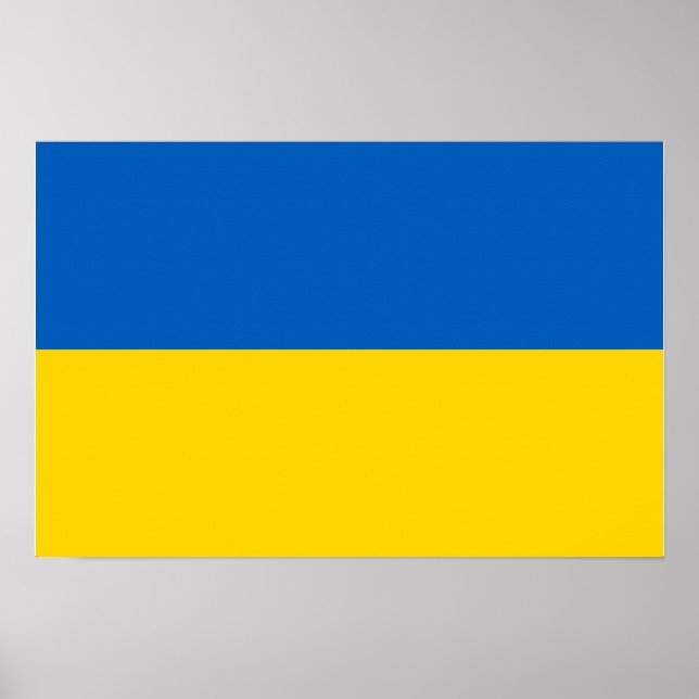 Pôster Bandeira Nacional da Ucrânia (Frente)