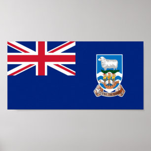 Poster Bandeira Nacional das Ilhas Falkland