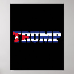 Poster Bandeira Nacional de Apoio a Trump Havana Cu Para