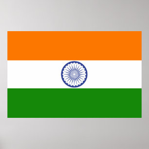 Poster Bandeira nacional de India Ashoka Chakra