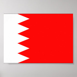 Poster Bandeira Nacional do Bahrein