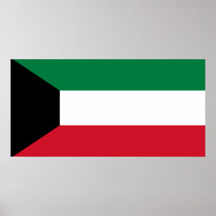 Pôster Bandeira nacional do mundo de Kuwait