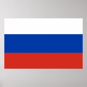 Pôster Bandeira nacional do mundo de Rússia