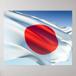 Pôster Bandeira Nacional Japonesa