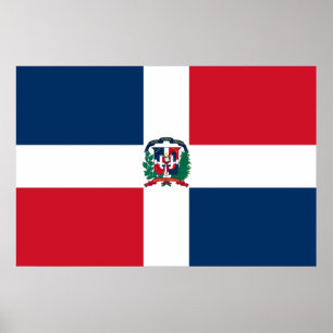 Pôster Bandeira naval da República Dominicana, Dominica