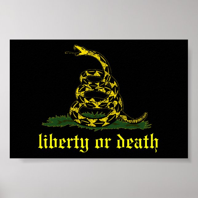 Pôster bandeira negra da liberdade ou da morte (Frente)