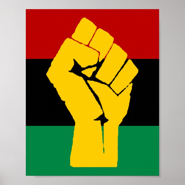 Poster Bandeira Pan-Africana de Energia Negra (Frente)