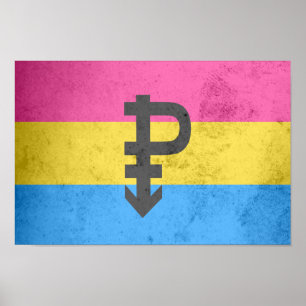 Pôster Bandeira Pansexual do orgulho
