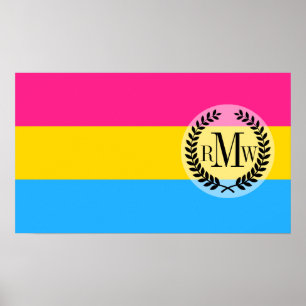 Pôster Bandeira Pansexual do orgulho