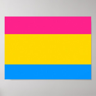 Pôster Bandeira Pansexual do orgulho