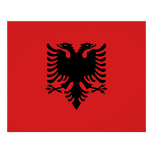 Pôster Bandeira Patriótica Albanesa