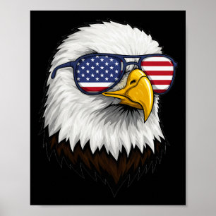 Poster Bandeira Patriótica Americana Camisa Homens 4º O