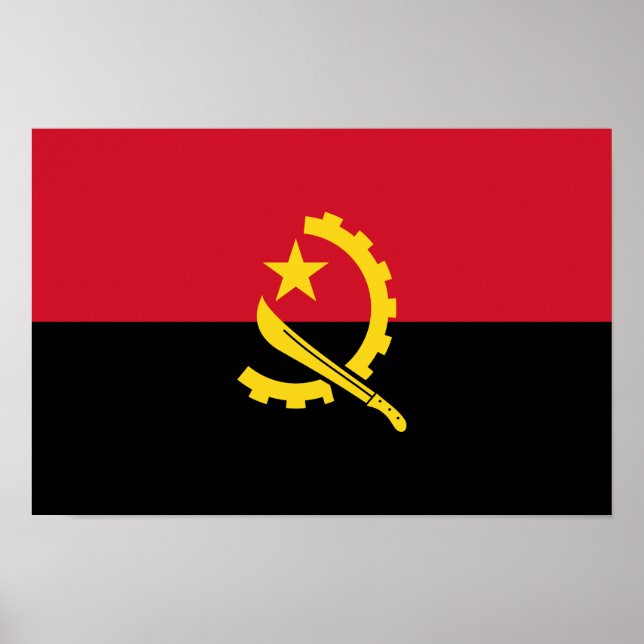 Pôster Bandeira Patriótica Angolana (Frente)