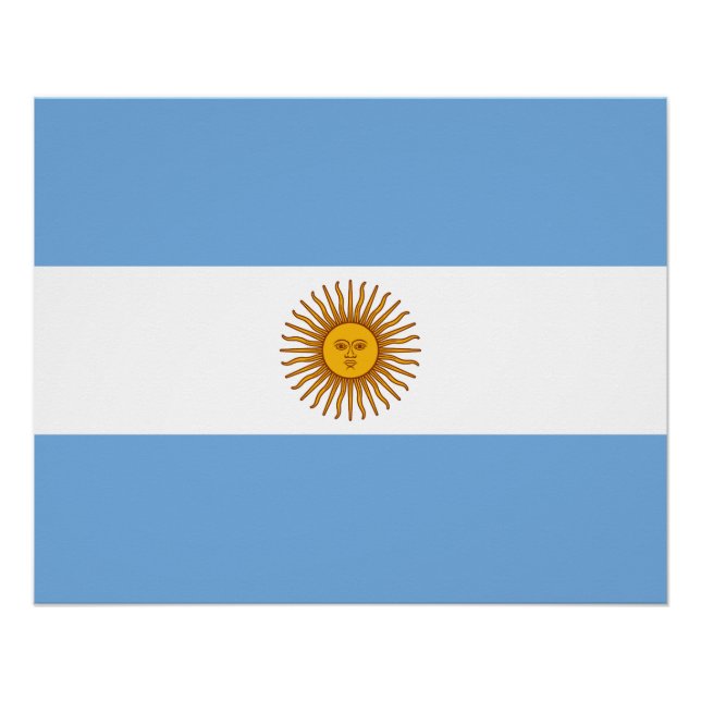 Pôster Bandeira Patriótica Argentina (Frente)