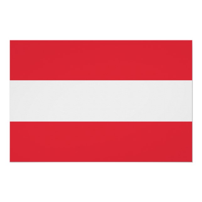 Pôster Bandeira Patriótica Austríaca (Frente)