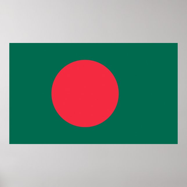 Poster Bandeira Patriótica Bangladesh (Frente)
