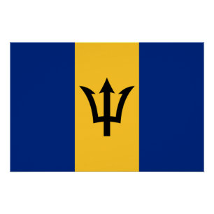 Pôster Bandeira Patriótica Barbados