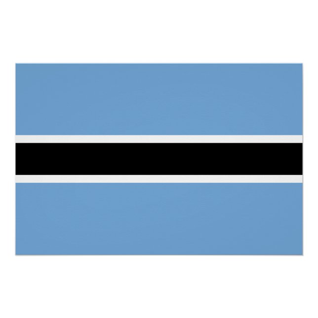 Pôster Bandeira Patriótica Botsuana (Frente)