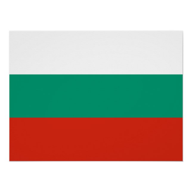 Pôster Bandeira Patriótica Búlgara (Frente)