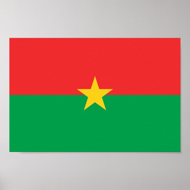 Poster Bandeira Patriótica Burkina Faso (Frente)