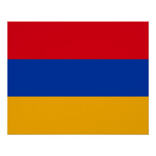 Pôster Bandeira Patriótica da Armênia
