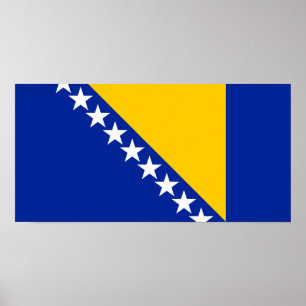 Poster Bandeira Patriótica da Bósnia Herzegovina