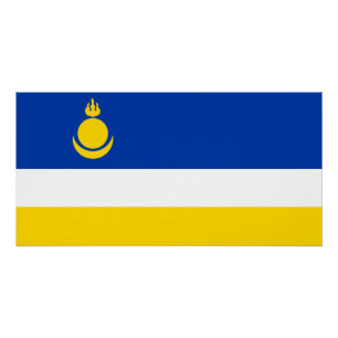 Pôster Bandeira Patriótica da Buriácia