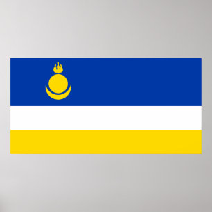 Poster Bandeira Patriótica da Buriácia