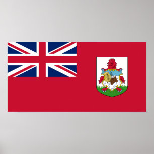 Poster Bandeira Patriótica das Bermudas