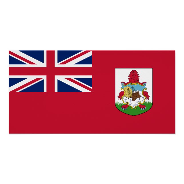 Pôster Bandeira Patriótica das Bermudas (Frente)