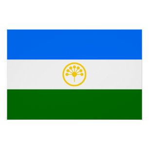 Pôster Bandeira Patriótica de Bashkortostan