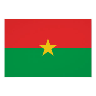 Pôster Bandeira Patriótica de Burkina Faso