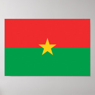 Poster Bandeira Patriótica de Burkina Faso