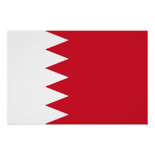 Pôster Bandeira Patriótica do Bahrein