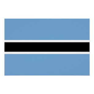 Pôster Bandeira Patriótica do Botsuana
