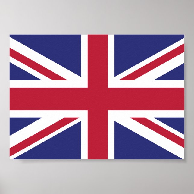 Pôster Bandeira Patriótica do Reino Unido (Frente)