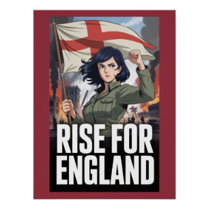 Pôster Bandeira Patriótica do Reino Unido Inglaterra St G