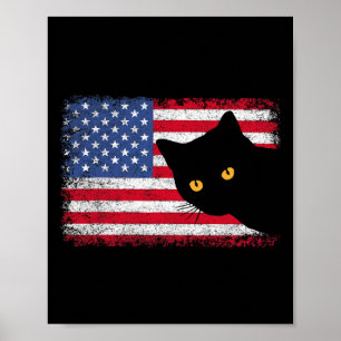 Poster Bandeira Patriótica dos EUA 4 de Julho Homens Mulh