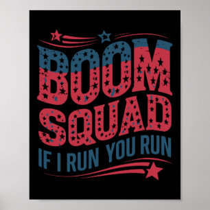 Poster Bandeira Patriótica Eua 4 De Julho Boom Squad Se E